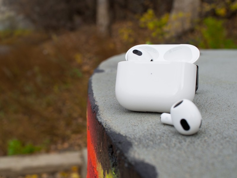 Airpods 3 With Case Right Earbud Lying In Front Of Case